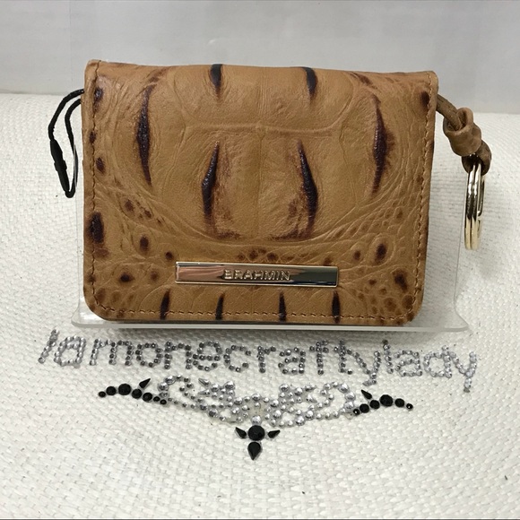 Brahmin Handbags - Brahmin MINI KEY WALLET Brown Collodi Leather NEW